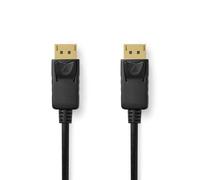 Nedis Câble DisplayPort CCGL37014BK20 2 m Noir 8K @ 60 Hz Nickelé