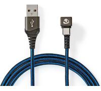 Nedis, câble gaming USB-A / USB-C 1m 180° mâle, bleu