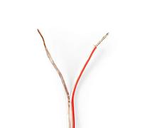 NEDIS Câble Haut Parleur | 2X 0.75 mm² | CCA | 15.0 m | Rond | PVC | Noir/Rouge | Emballage