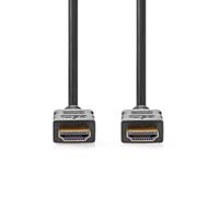Nedis Câble HDMI haute vitesse avec Ethernet - Connecteur HDMI - 4K @ 60Hz - ARC - 18 Gbps - 20 m - Rond - PVC - Noir - Étiquette