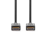 NEDIS Câble HDMI haute vitesse avec Ethernet - Connecteur HDMI - Connecteur HDMI - 4K @ 60Hz - ARC - 18 Gbps - 10 m - Rond - PVC - Noir - Boîte