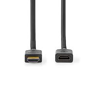 NEDIS Câble HDMI Haute Vitesse avec ethernet | HDMI™ Connecteur | HDMI™ Femelle | 4K@60Hz | ARC | 18 Gbps | 1.00 m | Rond |