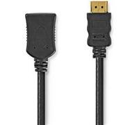 Nedis Câble HDMI Haute Vitesse avec ethernet HDMI™ Connecteur Sortie HDMI ™ 4K@60Hz ARC 10.2 Gbps 1.00 m Rond PVC Noir Label Noir G