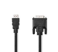 Nedis Câble HDMI - HDMI mâle - DVI-D 24+1 broches mâle - 1080p - Nickelé - 2,00 m - Droit - PVC - Noir - Boîte