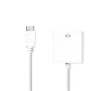 Nedis Câble HDMI™ | HDMI™ mâle | VGA femelle | 1080p | Nickelé | 0.20 m | Droit | PVC | Blanc | Boîte NE550680543