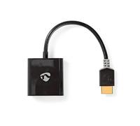 Nedis Câble HDMI™ | HDMI™ mâle | VGA femelle / 3.5 mm femelle | 1080p | Plaqué or | 0.20 m | Droit | PVC | Anthracite | Emballage avec fenêtre et perforation européenne NE550669986