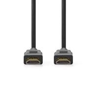 NEDIS Câble HDMI ultra haute vitesse - Connecteur HDMI - 8K @ 60Hz - 48 Gbps - 2 m - Rond - 6,5 mm - Noir - Étiquette