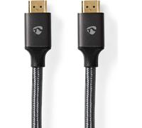 Nedis, Câble HDMI vers HDMI ultra haut débit 8K 60Hz 2m, gris anthracite
