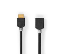 Nedis Câble High Speed HDMI ™ avec Ethernet / HDMI™ mâle / HDMI™ femelle / 4K@60Hz / ARC / 18 Gbps / 3.00 m / rond / PVC / anthracite / boîte