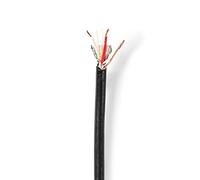NEDIS - Câble micro - 2 x 0,35 mm² - 100 m - Rouleau - Noir