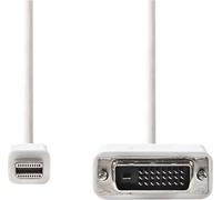 Nedis - Câble adaptateur - Mini DisplayPort (M) pour DVI-D (M) - 2 m - vis moletées - blanc