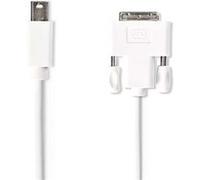 NEDIS Câble Mini DisplayPort vers DVI Mini DisplayPort Mâle - DVI-D Mâle à 24 + 1 Broches 2,0 m Blanc