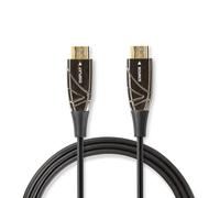 Nedis Câble optique actif HDMI haute vitesse avec Ethernet / HDMI™ mâle / HDMI™ mâle / 4K@60Hz / 18 Gbps / 15.0 m / rond / PVC / noir / emballage carton