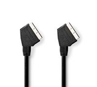 Nedis câble péritel - péritel mâle - péritel mâle - nickelé - 480p - 2.00 m - rond - PVC - noir - boîte