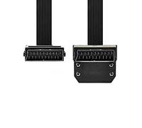 Nedis câble Péritel - Péritel mâle - Péritel mâle - nickelé - 480p - 2.00 m - plat - PVC - noir - enveloppe