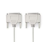 NEDIS Câble série D-SUB 25 Broches mâle - D-SUB 25 Broches 5.0 m Beige