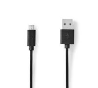 Nedis Câble USB 2.0 mâle vers USB Micro-B mâle en cuivre Taux de transfert 480 Mbps 1 m