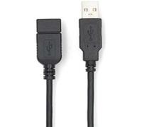 Nedis Câble USB 2.0 USB-A Mâle vers USB-A Femelle 2.00m Noir G