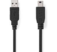 - Câble USB - USB (M) pour mini USB type B (M) - USB 2.0 - 2 m - noir