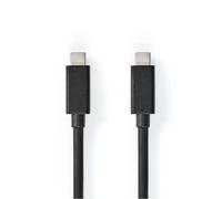 Nedis Câble USB CCGL64020BK20 USB-C vers USB-C USB 3.2 Gen 2x2 20 Gbps 100 W 2 m Noir