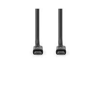Nedis Câble USB4 Gen 3x2 CCGP66020BK20, USB-C mâle/mâle, 2m, 20 Gbit/s, Power Delivery 3.1 240W (48V/5A), PVC noir, AWG30