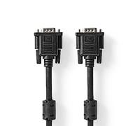NEDIS Câble VGA, Cable Écran Ordinateur, Prise VGA | Fiche VGA | Plaqué nickel | Résolution maximale : 1280 x 768 | 3.00 m | Rond | ABS | Noir | Sac en plastique