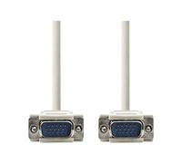 Câble VGA | VGA mâle | VGA mâle | Nickelé | Résolution maximale : 1024x768 | 2,00 m | Rond | ABS | Ivoire | Sachet en plastique.