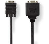 câble vga vga mâle 2x vga femelle 02 m noir