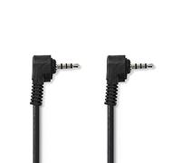 NEDIS Câble vidéo Audio | 3.5 mm Mâle | 3.5 mm Mâle | Plaqué Nickel | 1.00 m | Rond | PVC | Noir