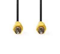 Nedis Câble vidéo Composite - RCA - RCA - Nickelé - 480p - 5 m - Rond - PVC - Noir - Étiquette