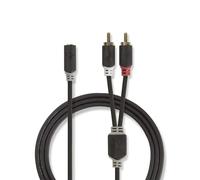 Nedis Câble audio CABW22255AT02 - 2x RCA mâles vers 3,5 mm femelle