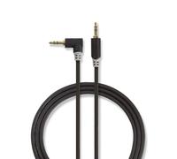 Câble audio stéréo 3,5 mm mâle - 3,5 mm mâle coudé 1,0 m anthracite