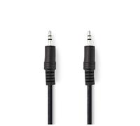 Nedis, câble audio stéréo 3 m mâle à mâle compact, noir