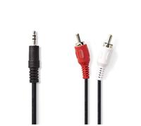 Nedis CAGB22200BK15 câble audio 1,5 m 3,5mm 2 x RCA Noir