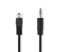 Nedis CAGL20100BK20 câble audio 2 m DIN (5-pin) 3,5mm Noir