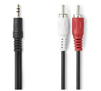 Nedis CAGL22200BK30 câble audio 3 m 3,5mm 2 x RCA Noir