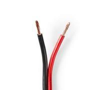 Nedis CAGW2500BK1000 câble audio 100 m Noir, Rouge