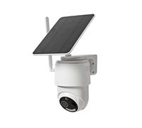 Nedis Caméra de Surveillance Extérieure 4G Motorisée avec Panneau Solaire IP65