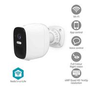 NEDIS Caméra WiFi extérieure sur batterie avec autonomie jusqu'à 10 mois et micro / - 4MP