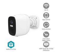 Nedis Caméra de surveillance extérieure intelligente 4MP Quad HD 1440p SmartLife Blanc/Noir