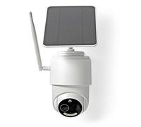 NEDIS Caméra WiFi PTZ extérieure Full HD 1080P Autonome avec Panneau Solaire Vision Nocturne et capteur de Mouvement