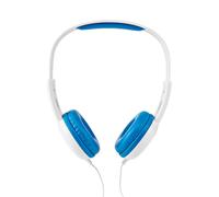 Nedis Écouteurs HPWD4200BU sur-oreille filaires jack 3,5 mm blanc/bleu