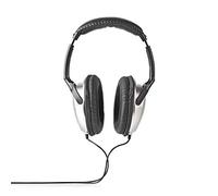 Nedis Écouteurs HPWD1201BK circum-auraux filaires jack 3,5 mm noir, argent