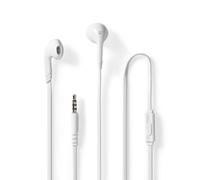 Nedis Casque avec câble 3.5 mm Longueur du câble : 1.20 m Micro int?gr? Blanc (Filaire), ?couteurs, Blanc
