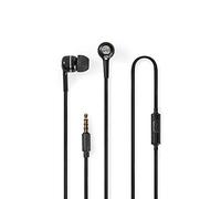 NEDIS - Casque avec câble - Intra-auriculaire - Câble Rond de 1,2 m - Microphone intégré - Fonction Mains Libres - Noir