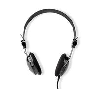 NEDIS Casque Filaire 3.5 mm Noir Ultraléger Confort Utilisateur Optimal