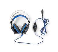 Nedis Casque Gamer Filaire Surround Virtuel 7.1 à Microphone Rétractable Noir
