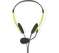 Nedis Casque PC / Sur l'oreille / Stéréo / 2x 3.5 mm / Microphone pliable / Vert