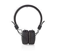 Nedis Casque audio HPBT1100BK pliable Bluetooth sans fil avec micro noir