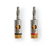 Nedis CATB26900GD connecteur de fils Banana Or, Argent